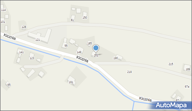 Kicznia, Kicznia, 201, mapa Kicznia