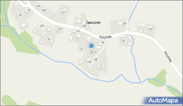 Kicznia, Kicznia, 27, mapa Kicznia