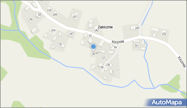 Kicznia, Kicznia, 31, mapa Kicznia