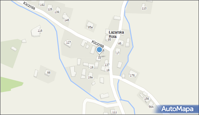 Kicznia, Kicznia, 33, mapa Kicznia