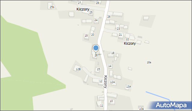 Kiczory, Kiczory, 16, mapa Kiczory
