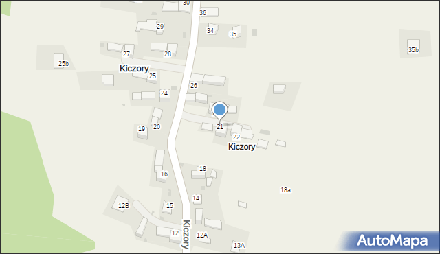 Kiczory, Kiczory, 21, mapa Kiczory