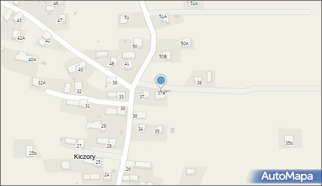 Kiczory, Kiczory, 37a, mapa Kiczory