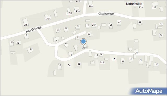 Kidałowice, Kidałowice, 10, mapa Kidałowice