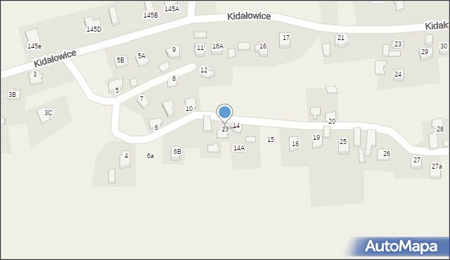 Kidałowice, Kidałowice, 13, mapa Kidałowice