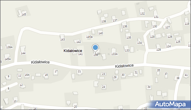 Kidałowice, Kidałowice, 139, mapa Kidałowice