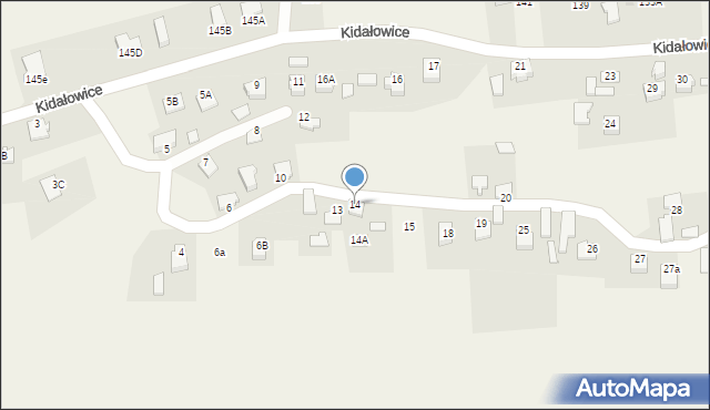 Kidałowice, Kidałowice, 14, mapa Kidałowice