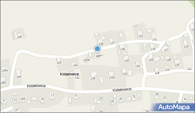 Kidałowice, Kidałowice, 140, mapa Kidałowice