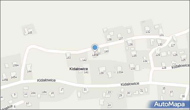 Kidałowice, Kidałowice, 140a, mapa Kidałowice