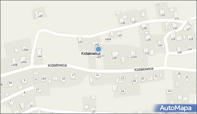 Kidałowice, Kidałowice, 141, mapa Kidałowice