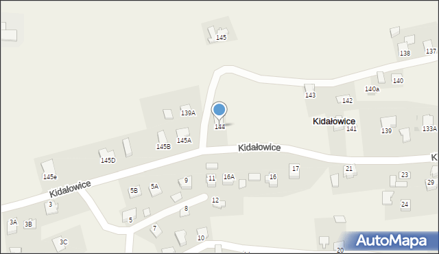 Kidałowice, Kidałowice, 144, mapa Kidałowice