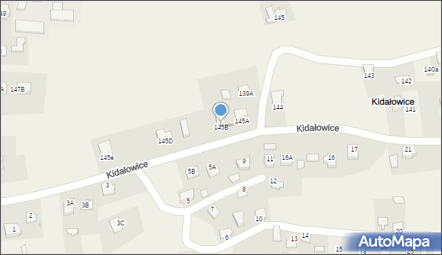 Kidałowice, Kidałowice, 145B, mapa Kidałowice