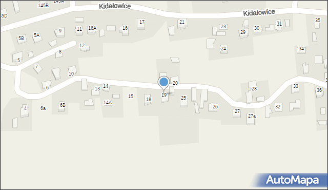 Kidałowice, Kidałowice, 19, mapa Kidałowice