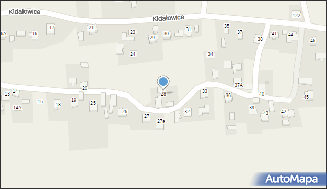 Kidałowice, Kidałowice, 28, mapa Kidałowice