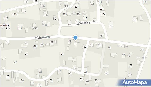Kidałowice, Kidałowice, 37, mapa Kidałowice