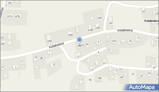 Kidałowice, Kidałowice, 5B, mapa Kidałowice