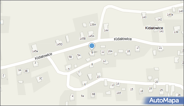 Kidałowice, Kidałowice, 9, mapa Kidałowice