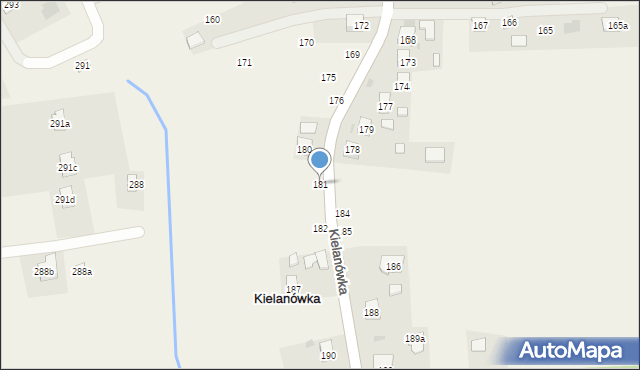 Kielanówka, Kielanówka, 181, mapa Kielanówka