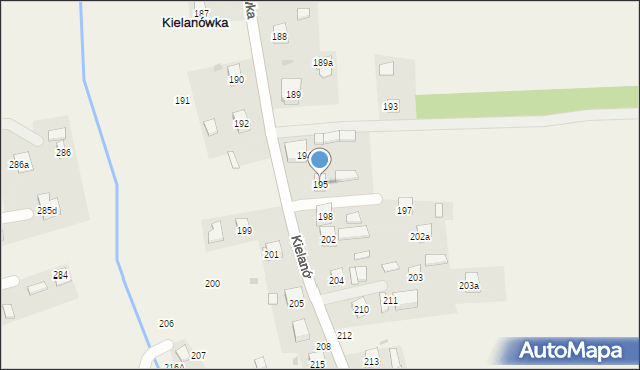 Kielanówka, Kielanówka, 195, mapa Kielanówka
