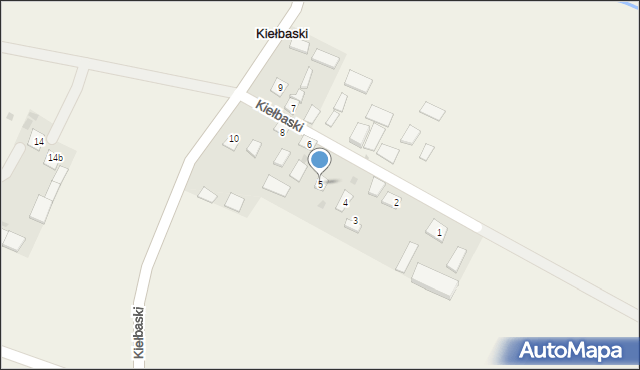 Kiełbaski, Kiełbaski, 5, mapa Kiełbaski