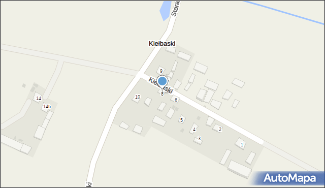 Kiełbaski, Kiełbaski, 8, mapa Kiełbaski