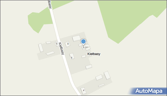 Kiełbasy, Kiełbasy, 7, mapa Kiełbasy