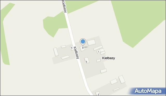 Kiełbasy, Kiełbasy, 8, mapa Kiełbasy