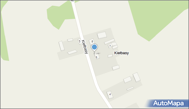 Kiełbasy, Kiełbasy, 8a, mapa Kiełbasy