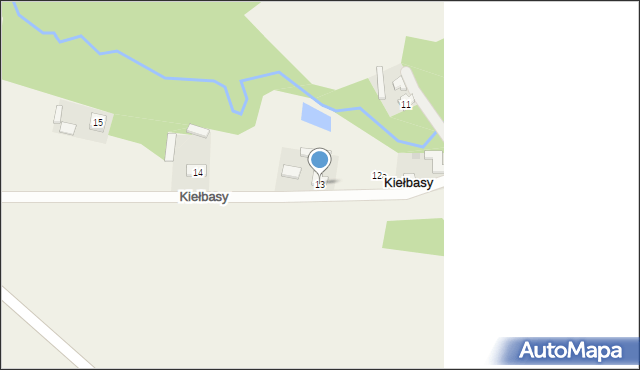 Kiełbasy, Kiełbasy, 13, mapa Kiełbasy