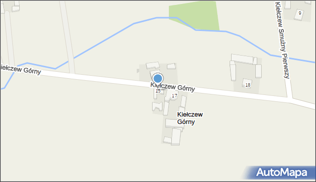 Kiełczew Górny, Kiełczew Górny, 15, mapa Kiełczew Górny