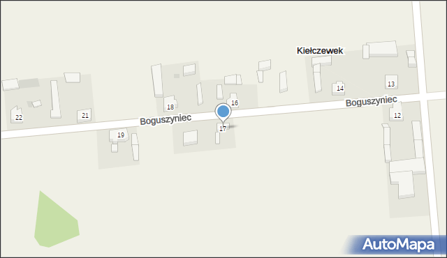 Kiełczewek, Kiełczewek, 17, mapa Kiełczewek