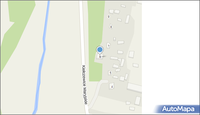 Kiełczewice Dolne, Kiełczewice Dolne, 6, mapa Kiełczewice Dolne