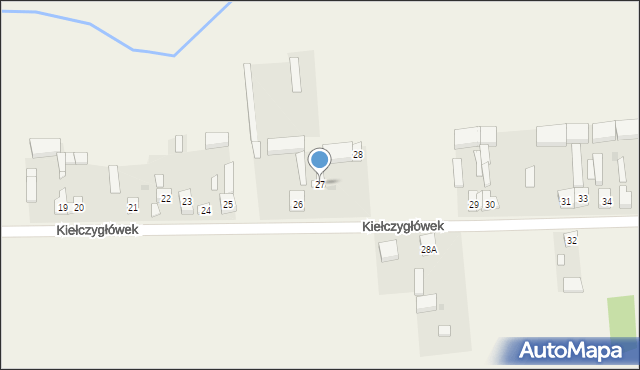 Kiełczygłówek, Kiełczygłówek, 27, mapa Kiełczygłówek