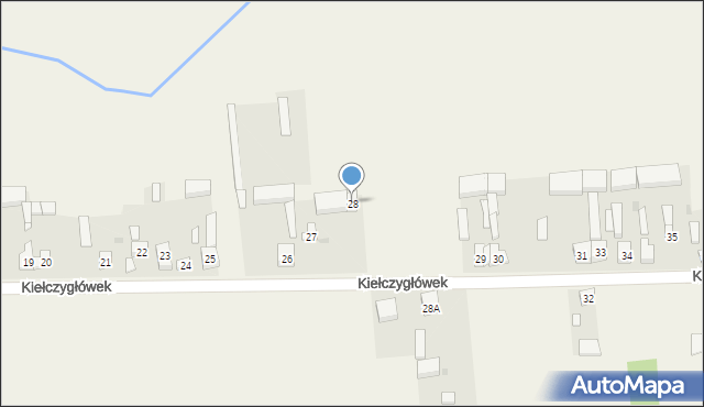 Kiełczygłówek, Kiełczygłówek, 28, mapa Kiełczygłówek