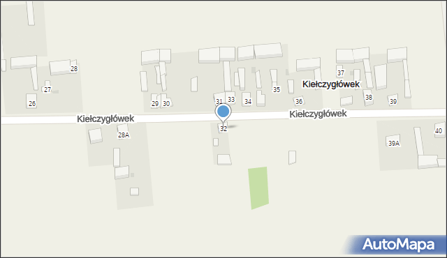 Kiełczygłówek, Kiełczygłówek, 32, mapa Kiełczygłówek