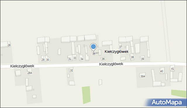 Kiełczygłówek, Kiełczygłówek, 35, mapa Kiełczygłówek