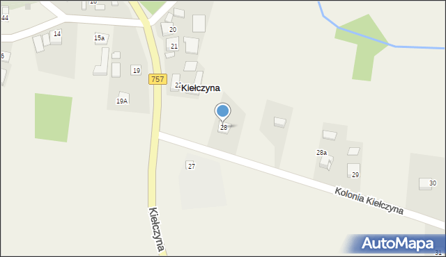 Kiełczyna, Kiełczyna, 28, mapa Kiełczyna