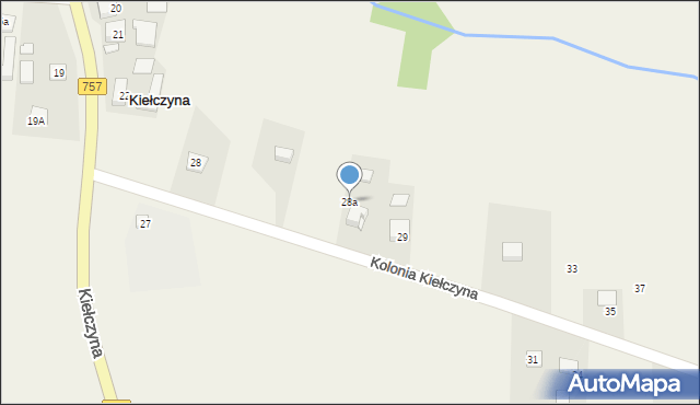 Kiełczyna, Kiełczyna, 28a, mapa Kiełczyna