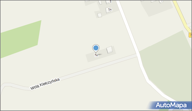 Kiełczyna, Kiełczyna, 7A, mapa Kiełczyna