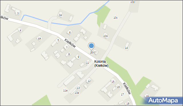 Kiełków, Kiełków, 10, mapa Kiełków