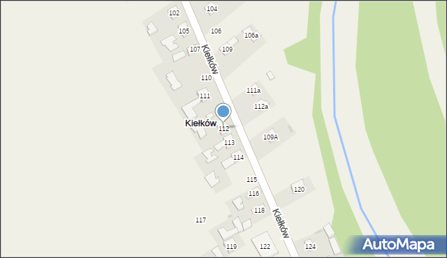 Kiełków, Kiełków, 112, mapa Kiełków