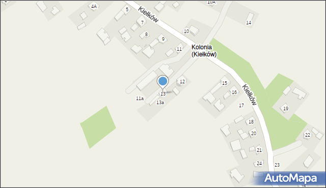 Kiełków, Kiełków, 13, mapa Kiełków