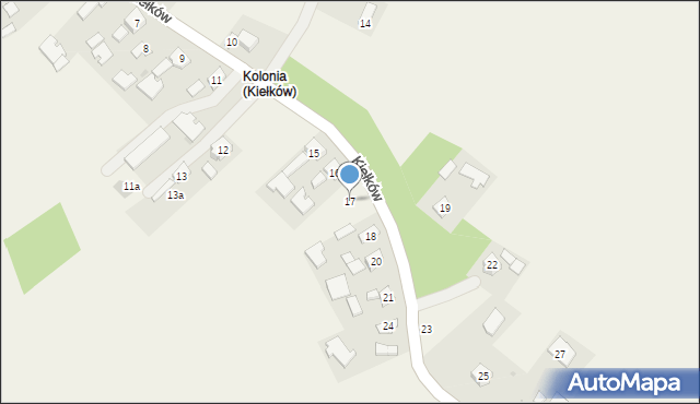 Kiełków, Kiełków, 17, mapa Kiełków