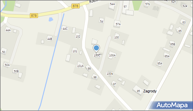 Kielnarowa, Kielnarowa, 100C, mapa Kielnarowa