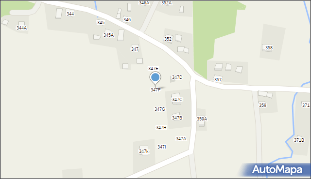 Kielnarowa, Kielnarowa, 347F, mapa Kielnarowa