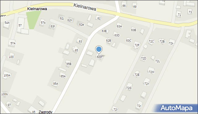 Kielnarowa, Kielnarowa, 62D, mapa Kielnarowa