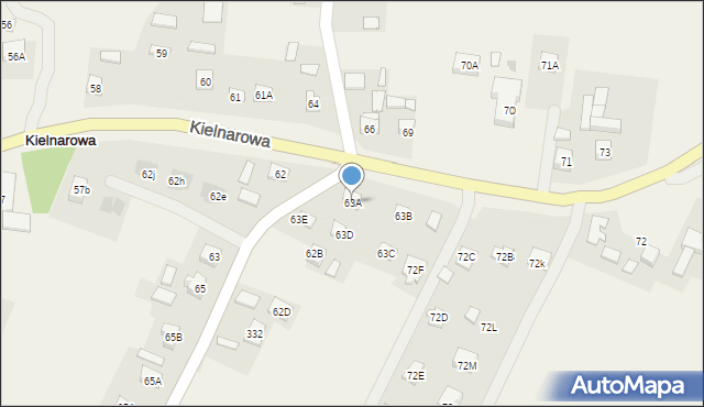 Kielnarowa, Kielnarowa, 63A, mapa Kielnarowa