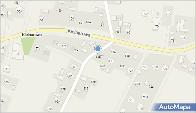 Kielnarowa, Kielnarowa, 63E, mapa Kielnarowa