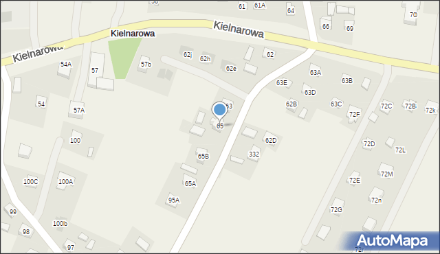 Kielnarowa, Kielnarowa, 65, mapa Kielnarowa
