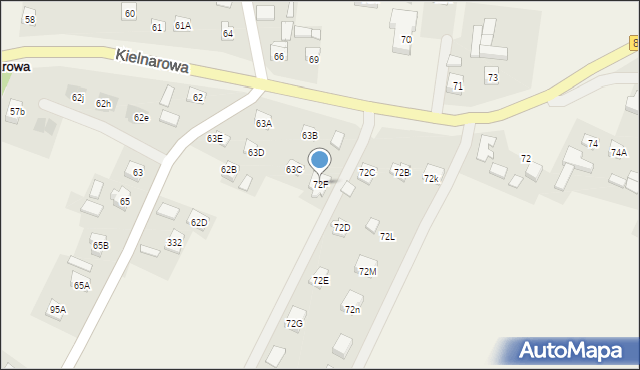 Kielnarowa, Kielnarowa, 72F, mapa Kielnarowa